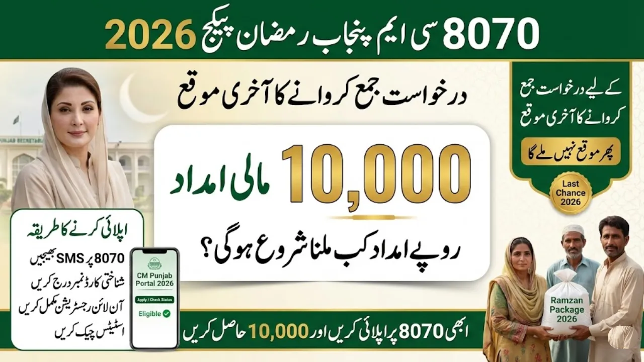 8070 CM Punjab Ramzan Package 2026 Online Apply and Status Check