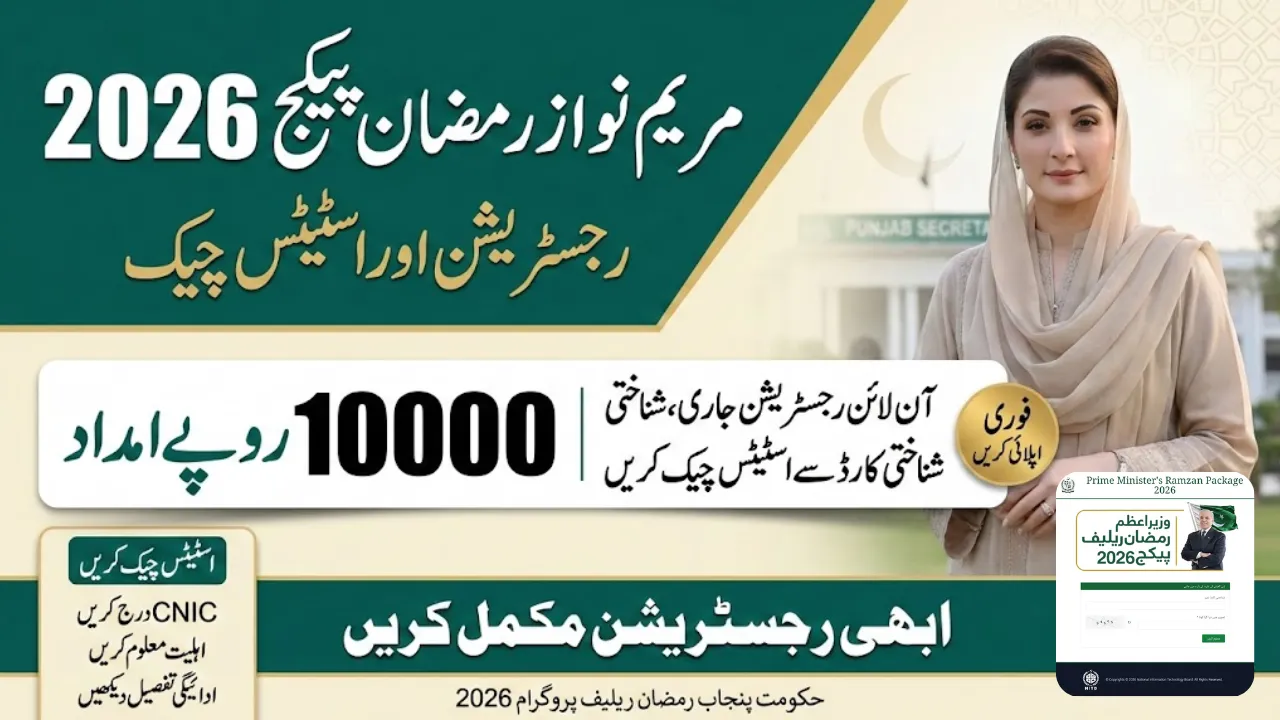 Maryam Nawaz Ramzan Package Rs10000 Registration and Status Check