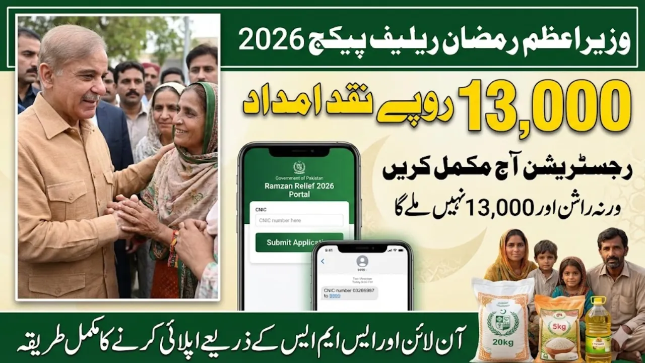 PM Ramzan Relief Package 2026 Registration Portal and Via SMS