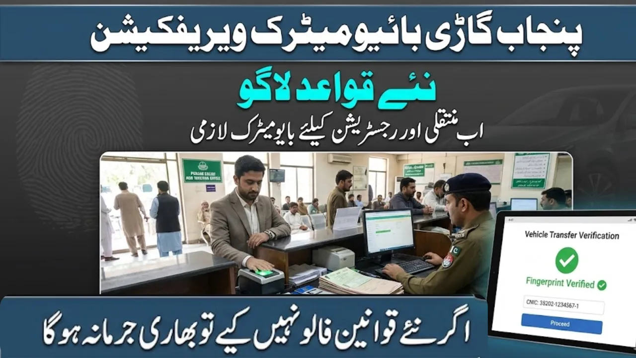 Punjab Vehicle Biometric Verification Process and New Rules Update