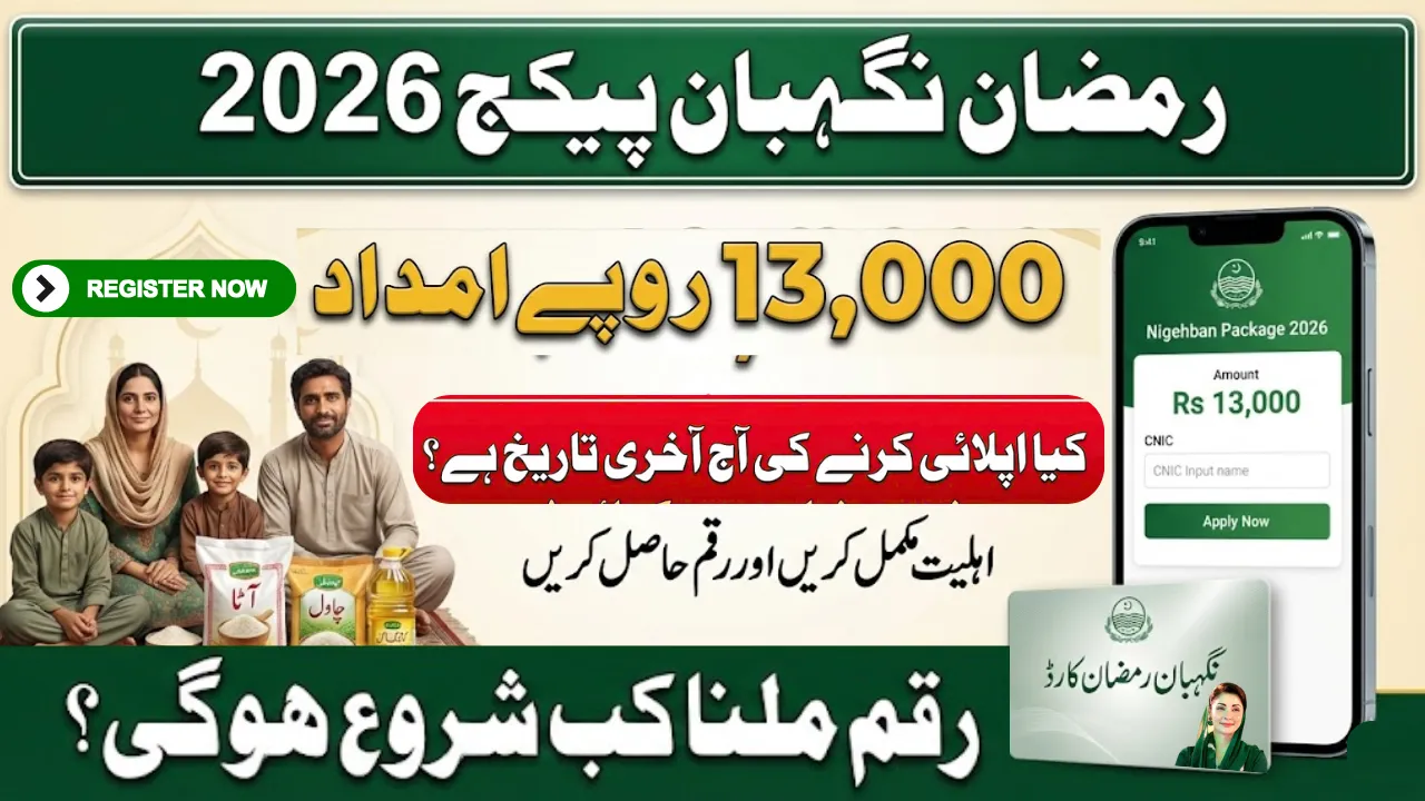 Ramzan Nigehban Package 2026 Registration for 13,000 and Benefits Update