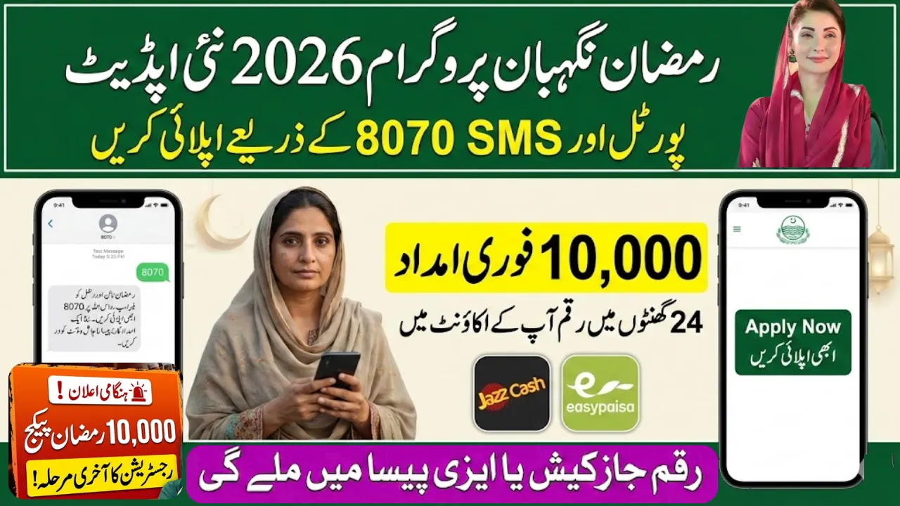 Ramzan Nigehban Program 2026 New Update - Apply via Portal and SMS 8070